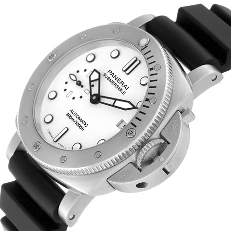 harga panerai submersible original|panerai submersible 42mm white dial.